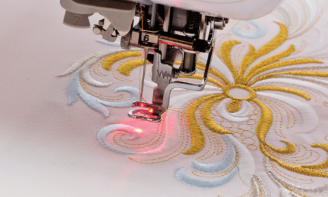 Borduurvoet met LED pointer