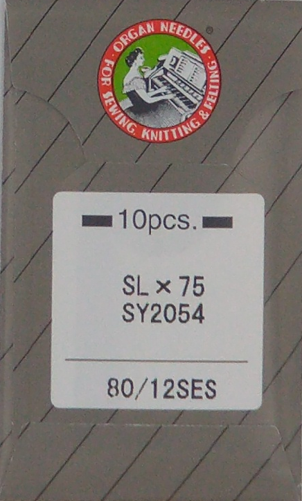 Overlocknaalden voor oude Singer lockmachine systeem 2054 ( dunne kolf ) 10 stuks 80/12SES