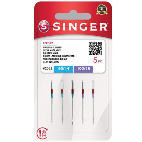 Singer Naaimachinenaald Leder MIX 2032 90 | 100 (5 stuks)
