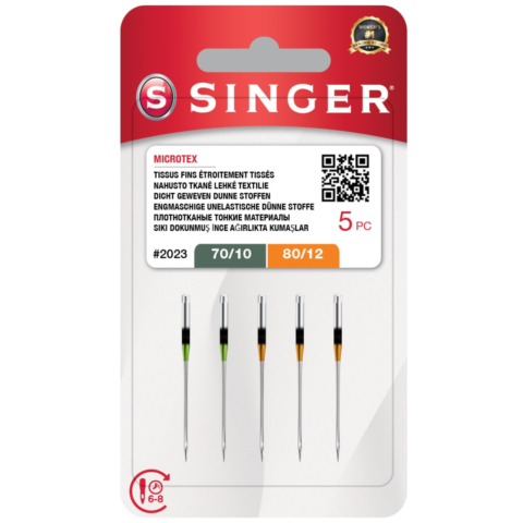 Singer Naaimachinenaald Microtex MIX 2023 70 | 80 (5 stuks)