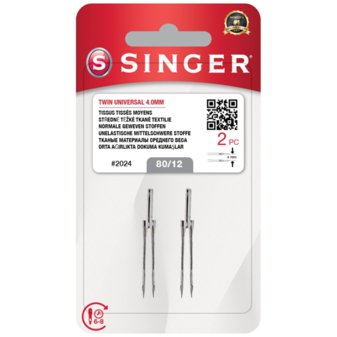 Singer Naaimachinenaald Twin 2024 80 4mm (2 stuks)