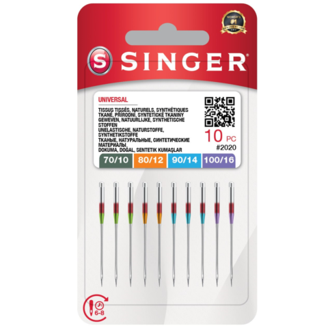 Singer Naaimachinenaald Universeel MIX 2020 70/80/90/100 (10stuks)