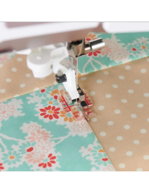 Transparante patchworkvoet 6mm met geleider in het midden