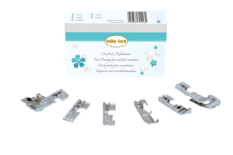 Babylock Lockvoetenset ( paspel 5+3mm, parel, elastiek, blindzoom en rimpel )