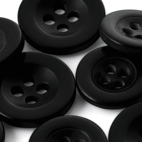 Knopen voor pantalons 15 + 17 mm zwart