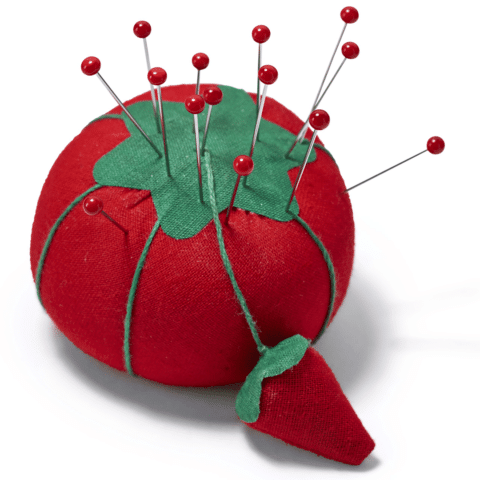 Speldenkussen tomaat rood