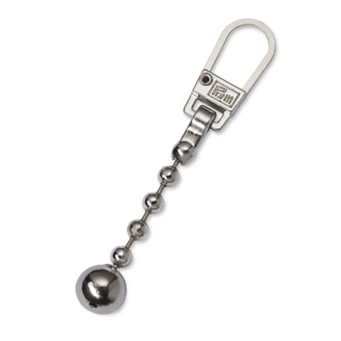Fashion-Zipper Kogelketting zilverkleurig