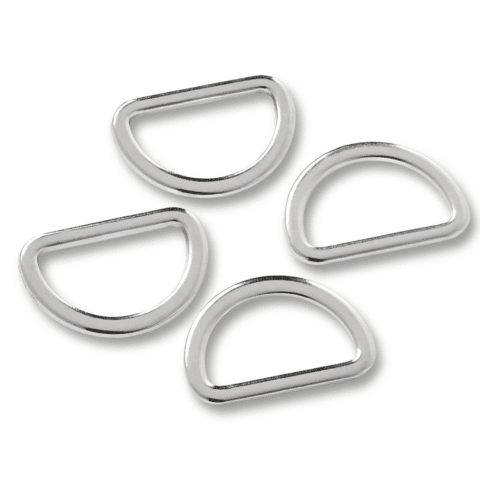 D-Ringen 20 mm zilverkleurig mat