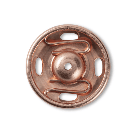 Aannaaidrukknoop ms 15 mm rozegoud