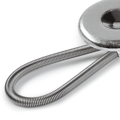Flexi-knopen met lus 10/15/19 mm zilverkleurig