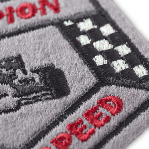 Applicatie Label Champion Ferrari zwart/grijs