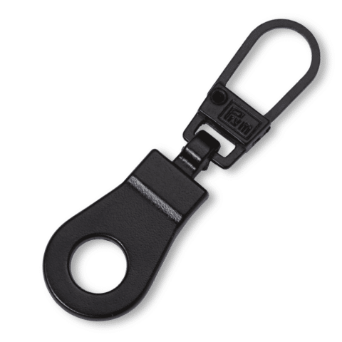 Fashion-Zipper Ring zwart
