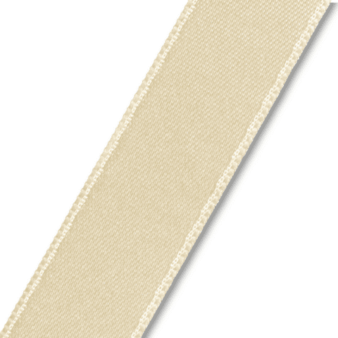 Satijnlint 15 mm beige