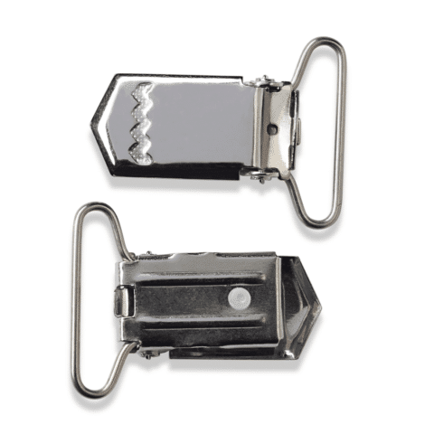 Bretelclips ST 25 mm zilverkleurig