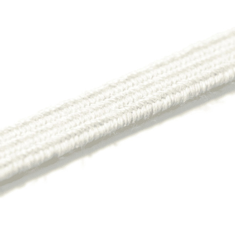 Elastiek van natuurlijke vezels 5 mm gebroken wit
