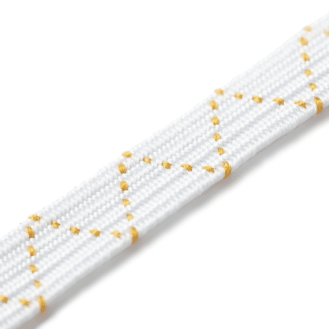Plat elastiek 6 mm wit