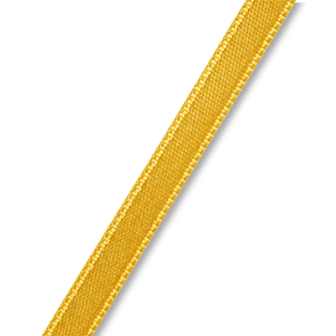 Satijnlint 6 mm goudkleurig