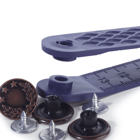 Jeansknopen MS lauwerkrans 17 mm oudkoper