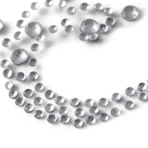 Strass-Transfer Ornament zilver