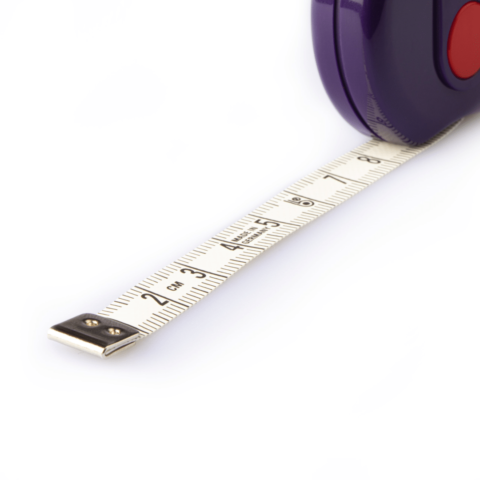 Rolcentimeter Mini cm/cm geel/wit 150 cm