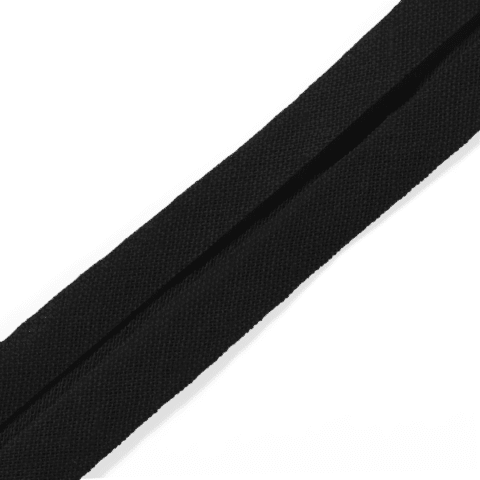 Biaisband Katoen 40/20 mm zwart