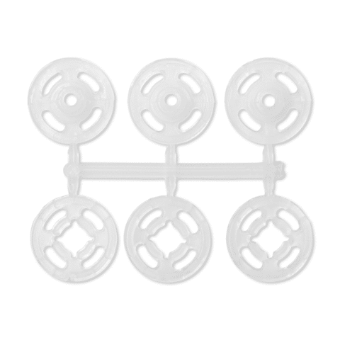 Aannaaidrukknopen KST rond 13 mm transparant
