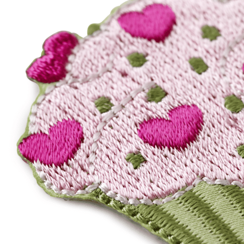 Applicatie Cupcake roze/groen