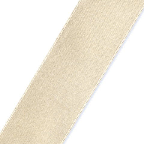 Satijnlint 38 mm beige