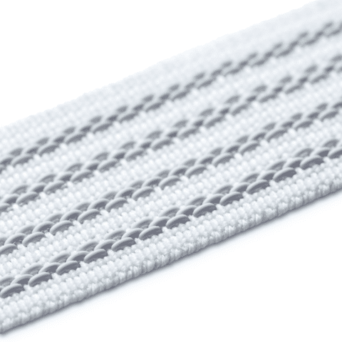 Elastische tailleband non slip 25 mm wit
