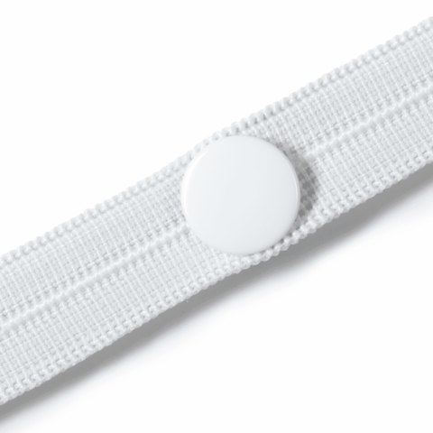 Knoopsgatenelastiek met 3 knopen 12 mm wit
