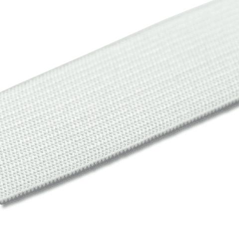 Band-elastiek zacht 25 mm wit