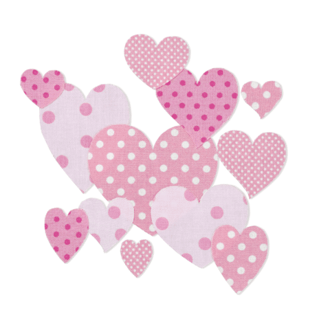 Applicatie Puzzle opstrijkbaar harten fuchsia