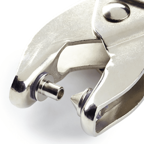 VARIO-tang voor drukknopen met 2 ponsmatrijzen voor 3/4 mm