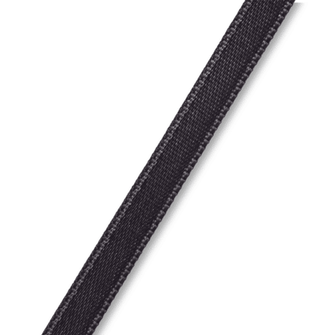 Satijnlint 6 mm zwart