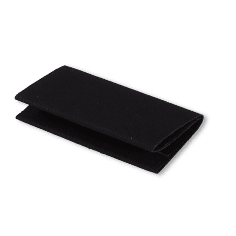 Verstelstuk keper (opstrijkbaar) 12 x 45 cm zwart
