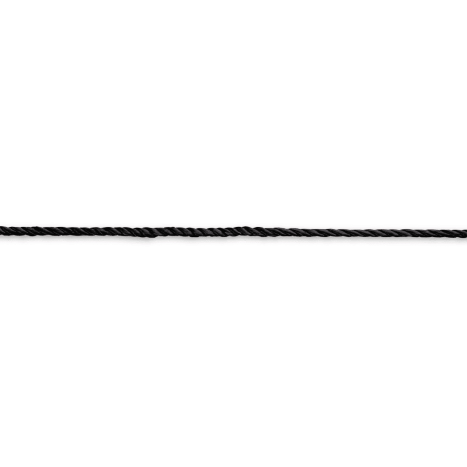 PandaHall Elite 1 Rol 2 mm Koeienhuid Ronde Lederen Koorden Voor Armband Neckacle Kralen Sieraden Maken 10 meter / 11 Yard Zwart
