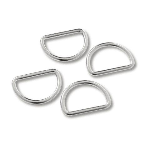 D-Ringen 25 mm zilverkleurig mat