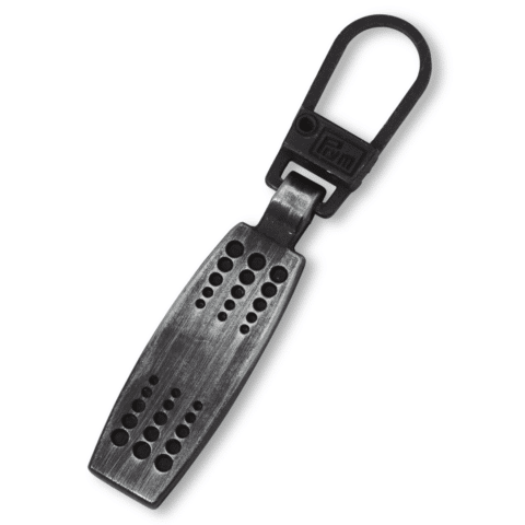 Fashion-Zipper Matrix zwart geborsteld
