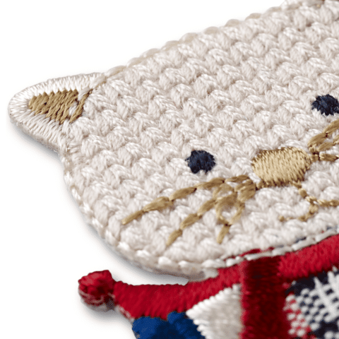 Applicatie Muis beige/geruit