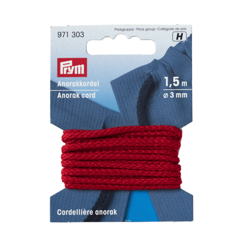 Anorakkoord 3 mm rood
