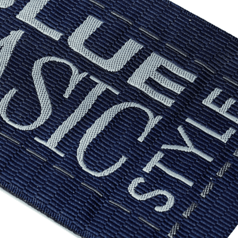 Applicatie Jeanslabel blauw rechthoekig Blue Basic Style