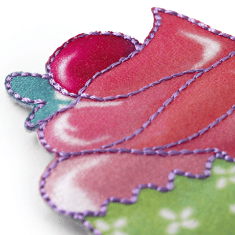 Applicatie Cupcake rood/fuchsia/groen