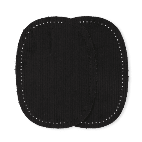 Patches corduroy (opstrijkbaar) 10 x 14 cm zwart