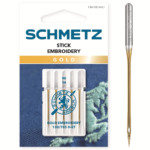 Schmetz 5 stuks Borduur naald Gold 90/14