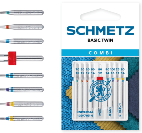 Schmetz 9 stuks Basic Twin Combi box.