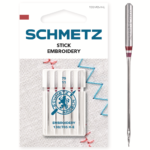 Schmetz 5 stuks borduur naald 75/11