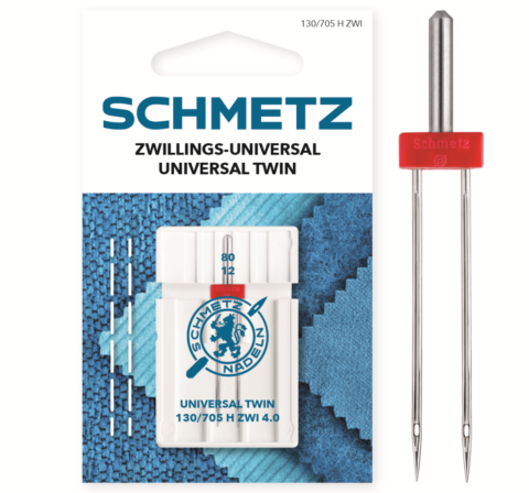 Schmetz 1 stuk Universal tweeling naald 4.0-80/12