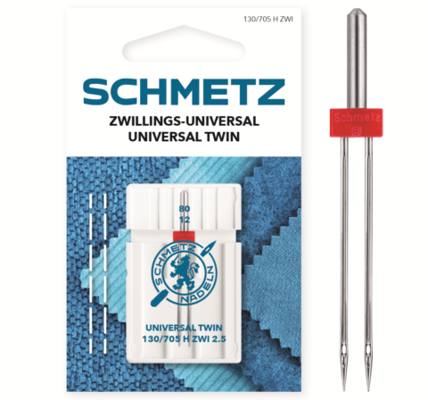 Schmetz 1 stuk Universal tweeling naald 2.5-80/12