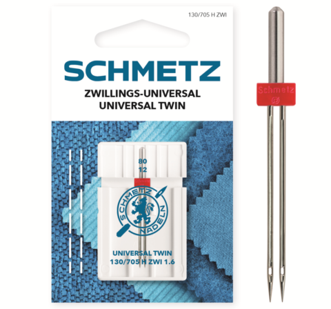 Schmetz 1 stuk Universal tweeling naald 1.6-80/12