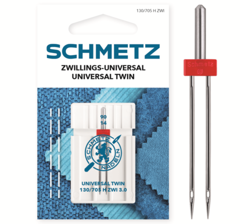 Schmetz 1 stuk Universal tweeling naald 3.0-90/14